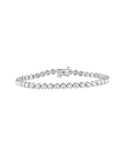 Lab Grown Diamonds 14k 5.75 Ct. Tw. Lab-grown Diamond Tennis Bracelet In Metallic