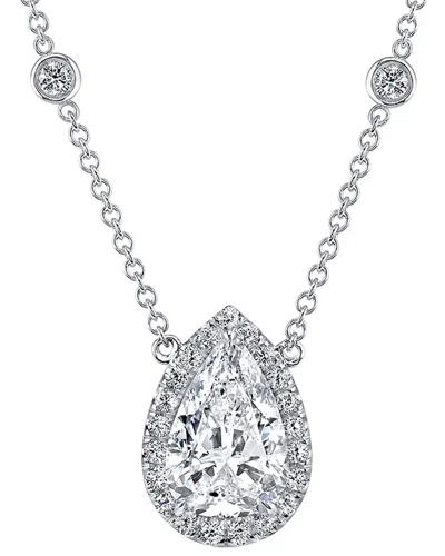 Lab Grown Diamonds 14k 6.00 Ct. Tw. Lab-grown Diamond Necklace In Metallic