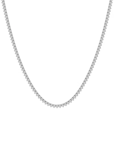 Lab Grown Diamonds 14k 6.00 Ct. Tw. Lab-grown Diamond Tennis Necklace In Metallic