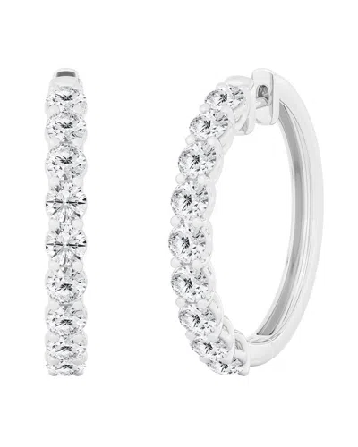 Lab Grown Diamonds 14k 6.00 Ct. Tw. Lab-grown Diamond Hoop Earring In Metallic