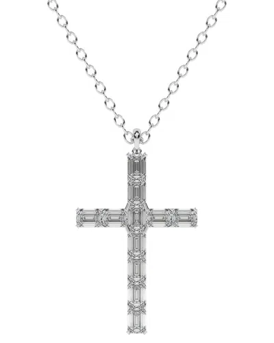 Lab Grown Diamonds 14k 6.00 Ct. Tw. Lab-grown Diamond Necklace In Transparent