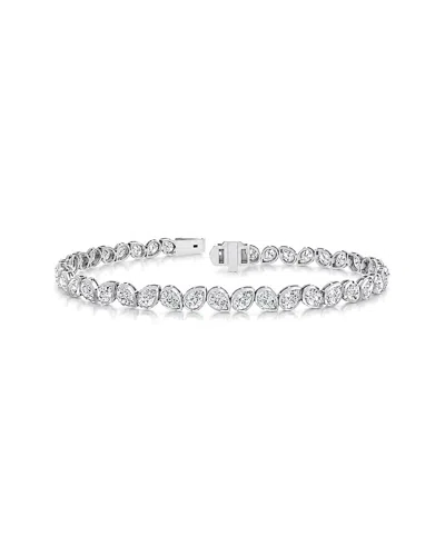 Lab Grown Diamonds 14k 6.00 Ct. Tw. Lab-grown Diamond Tennis Bracelet In Metallic
