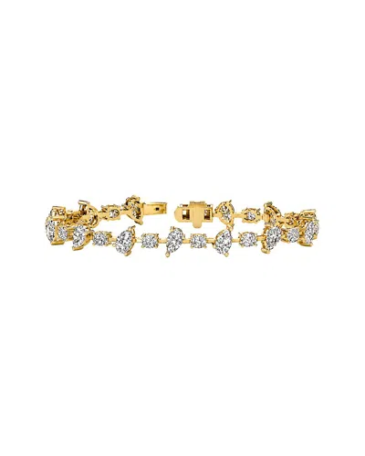 Lab Grown Diamonds 14k 6.12 Ct. Tw. Lab-grown Diamond Tennis Bracelet In Gold