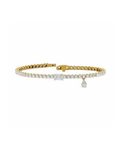 Lab Grown Diamonds 14k 6.17 Ct. Tw. Lab-grown Diamond Bracelet In Gray