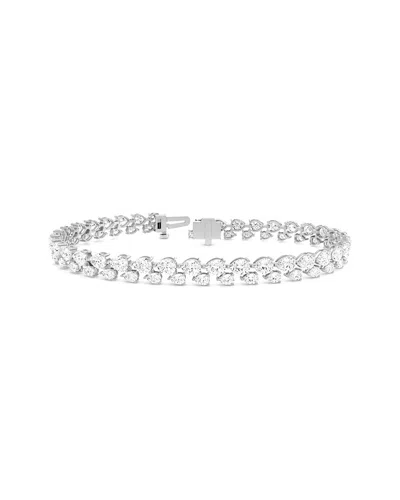 Lab Grown Diamonds 14k 6.29 Ct. Tw. Lab-grown Diamond Tennis Bracelet In Silver