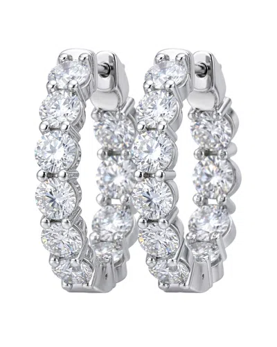 Lab Grown Diamonds 14k 6.40 Ct. Tw. Lab-grown Diamond Hoop Earring In Metallic