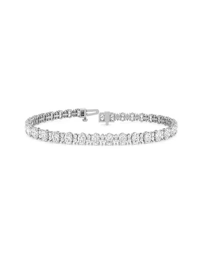 Lab Grown Diamonds 14k 6.66 Ct. Tw. Lab-grown Diamond Tennis Bracelet In Metallic