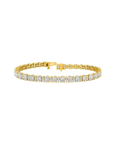 Lab Grown Diamonds 14k 6.66 Ct. Tw. Lab-grown Diamond Tennis Bracelet In Gold