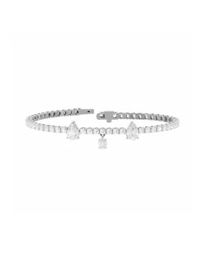 Lab Grown Diamonds Silver 6.99 Ct. Tw. Lab-grown Diamond Bracelet In Metallic