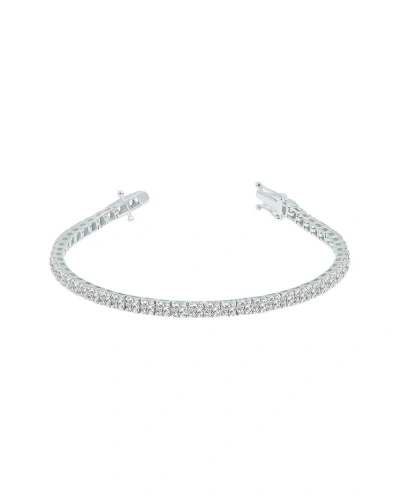 Lab Grown Diamonds 14k 7.00 Ct. Tw. Lab Grown Diamond Tennis Bracelet In Metallic