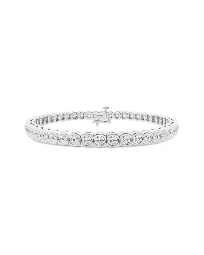 Lab Grown Diamonds 14k 7.02 Ct. Tw. Lab Grown Diamond Bracelet In Metallic