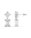 Lab Grown Diamonds 14k 7.00 Ct. Tw. Lab-grown Diamond Earrings In Silver