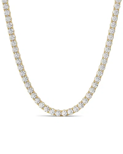 Lab Grown Diamonds 14k 7.00 Ct. Tw. Lab-grown Diamond Tennis Necklace In Gold