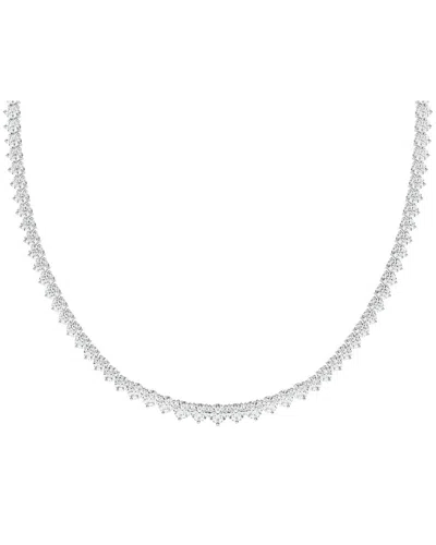 Lab Grown Diamonds 14k 7.00 Ct. Tw. Lab-grown Diamond Tennis Necklace In Metallic