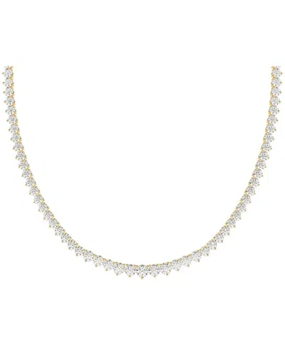Lab Grown Diamonds 14k 7.00 Ct. Tw. Lab-grown Diamond Tennis Necklace In Gold