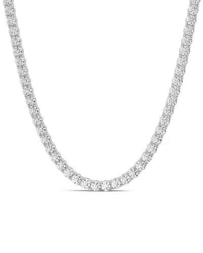 Lab Grown Diamonds 14k 5.00 Ct. Tw. Lab-grown Diamond Tennis Necklace In Metallic
