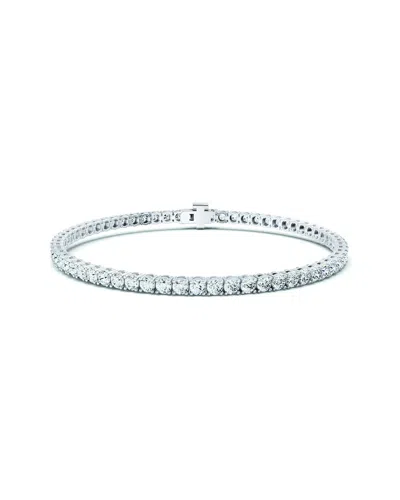 Lab Grown Diamonds 14k 7.00 Ct. Tw. Lab-grown Diamond Tennis Bracelet In Transparent