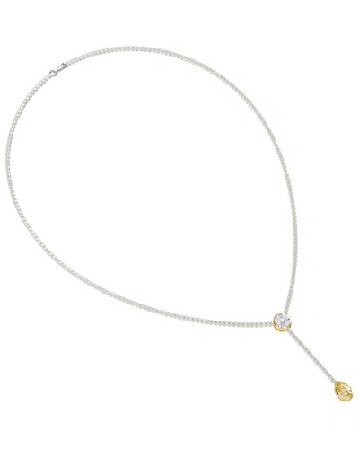 Lab Grown Diamonds 14k 7.04 Ct. Tw. Lab-grown Diamond Drop Necklace In Metallic