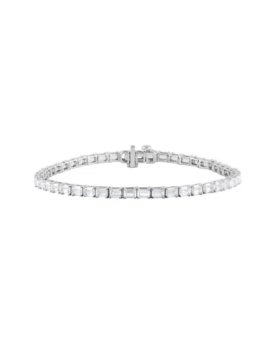 Lab Grown Diamonds 14k 7.05 Ct. Tw. Lab Grown Diamond Bracelet In Metallic