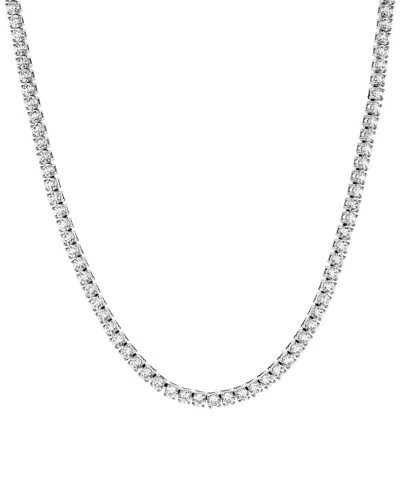 Lab Grown Diamonds 14k 7.06 Ct. Tw. Lab-grown Diamond Necklace In Metallic