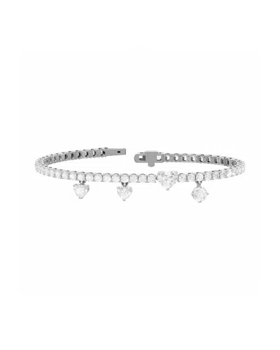 Lab Grown Diamonds 14k 7.08 Ct. Tw. Lab-grown Diamond Bracelet In Silver