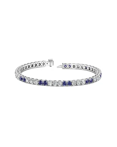 Lab Grown Diamonds 14k 7.16 Ct. Tw. Lab-grown Diamond Tennis Bracelet In Metallic