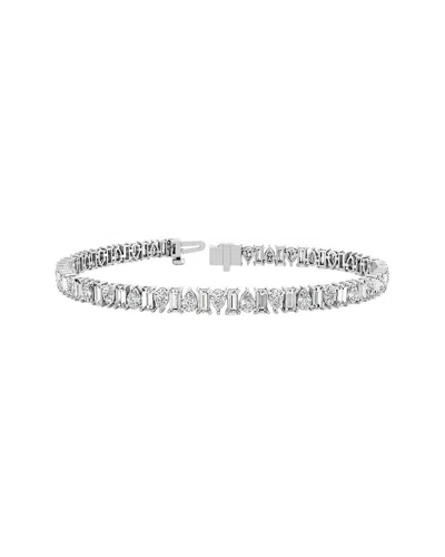 Lab Grown Diamonds 14k 7.24 Ct. Tw. Lab-grown Diamond Tennis Bracelet In Transparent