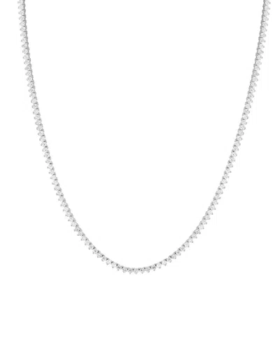Lab Grown Diamonds 14k 7.25 Ct. Tw. Lab-grown Diamond Necklace In Metallic