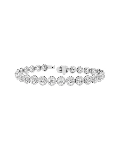 Lab Grown Diamonds 14k 7.34 Ct. Tw. Lab-grown Diamond Tennis Bracelet In Transparent