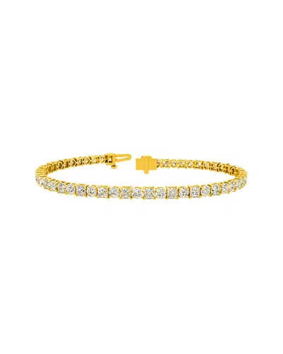 Lab Grown Diamonds 14k 7.47 Ct. Tw. Lab-grown Diamond Tennis Bracelet In Gold