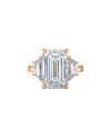 Lab Grown Diamonds 14k Rose Gold 7.60 Ct. Tw. Lab-grown Diamond Ring In Silver