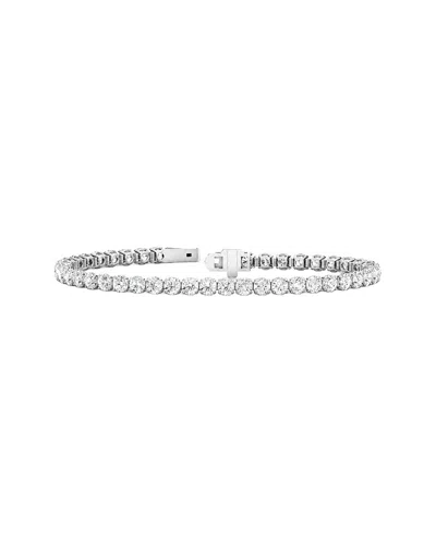Lab Grown Diamonds 14k 7.64 Ct. Tw. Lab-grown Diamond Tennis Bracelet In Silver