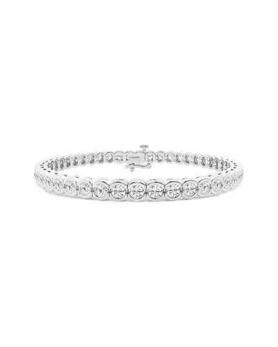 Lab Grown Diamonds 14k 8.04 Ct. Tw. Lab Grown Diamond Bracelet In Metallic