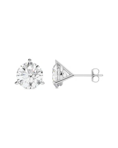 Lab Grown Diamonds 14k 8.00 Ct. Tw. Lab-grown Diamond Earrings In Silver