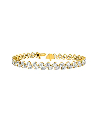 Lab Grown Diamonds 14k 8.00 Ct. Tw. Lab-grown Diamond Tennis Bracelet In Transparent