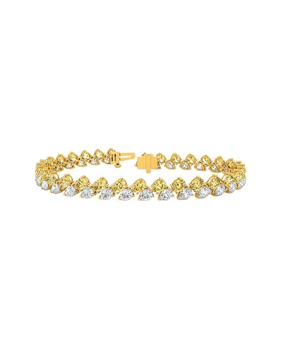 Lab Grown Diamonds 14k 8.00 Ct. Tw. Lab-grown Diamond Tennis Bracelet In Gold