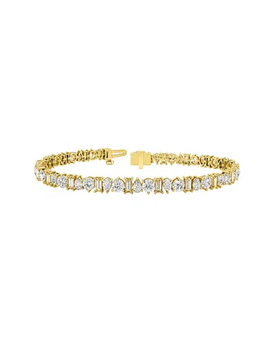 Lab Grown Diamonds 14k 8.06 Ct. Tw. Lab-grown Diamond Tennis Bracelet In Gold
