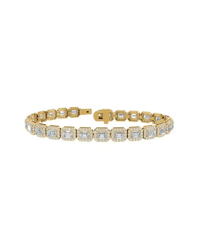 Lab Grown Diamonds 14k 8.35 Ct. Tw. Lab-grown Diamond Tennis Bracelet In Gold