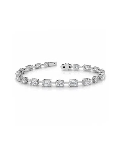 Lab Grown Diamonds 14k 8.49 Ct. Tw. Lab-grown Diamond Tennis Bracelet In Metallic