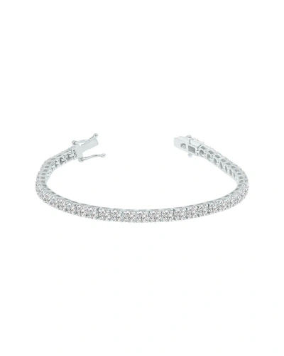 Lab Grown Diamonds 14k 9.00 Ct. Tw. Lab Grown Diamond Tennis Bracelet In Metallic