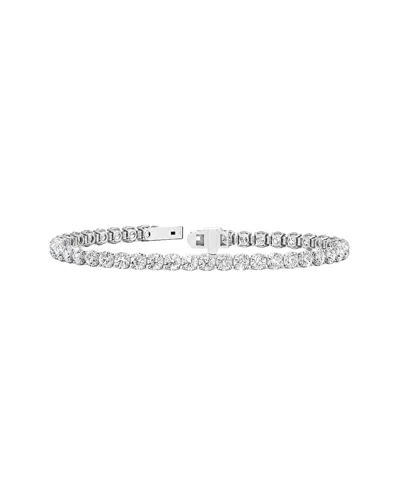 Lab Grown Diamonds 14k 9.04 Ct. Tw. Lab-grown Diamond Tennis Bracelet In Silver