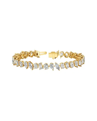 Lab Grown Diamonds 14k 9.66 Ct. Tw. Lab-grown Diamond Tennis Bracelet In Multi