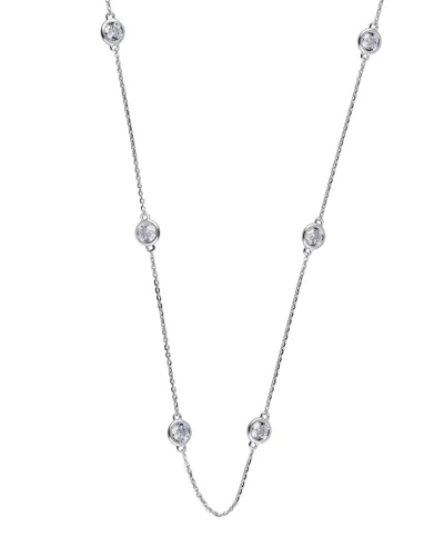 Lab Grown Diamonds 14k Gold 1.00 Ct. Tw. Lab-grown Diamond Station Necklace In Nude