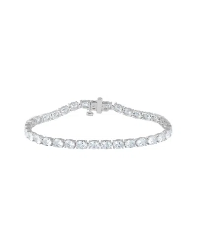Lab Grown Diamonds 14k Gold 8.00 Ct. Tw. Lab-grown Diamond Tennis Bracelet In Silver
