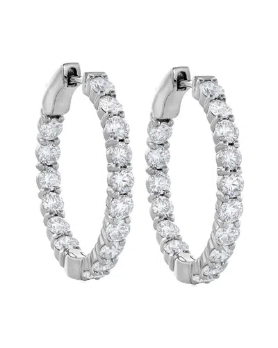 Lab Grown Diamonds 14k Lab-grown Diamond In-out Hoops In Metallic