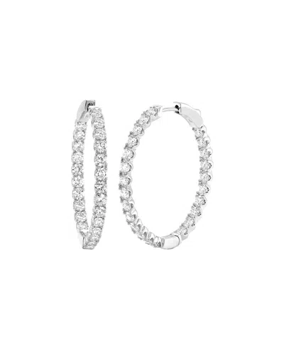 Lab Grown Diamonds 14k Lab-grown Diamond In-out Hoops In Metallic