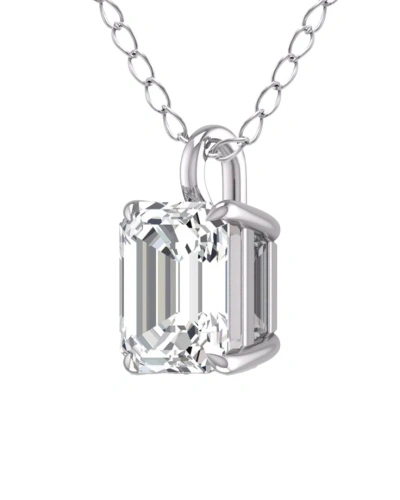 Lab Grown Diamonds 14k Lab Grown Diamond Necklace In Metallic