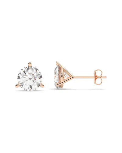 Lab Grown Diamonds 14k Rose Gold 0.00 Ct. Tw. Lab-grown Diamond Earrings