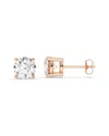 Lab Grown Diamonds 14k Rose Gold 0.00 Ct. Tw. Lab-grown Diamond Earrings In Gold