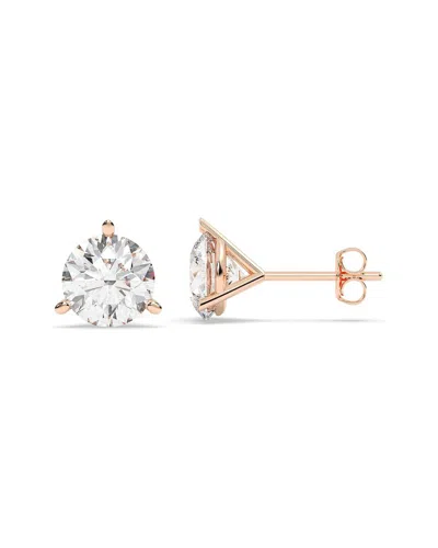 LAB GROWN DIAMONDS 14K ROSE GOLD 3.00 CT. TW. LAB-GROWN DIAMOND EARRINGS